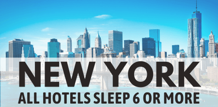 Spacious NYC hotel suites accommodating families of 6 or more with multiple beds