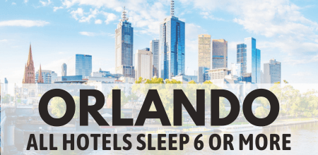 Spacious Orlando hotel suites accommodating families of 6 or more with multiple beds