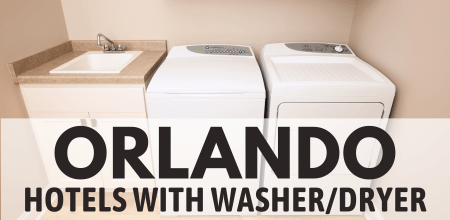 Orlando hotel suites featuring in-unit washer and dryer for families